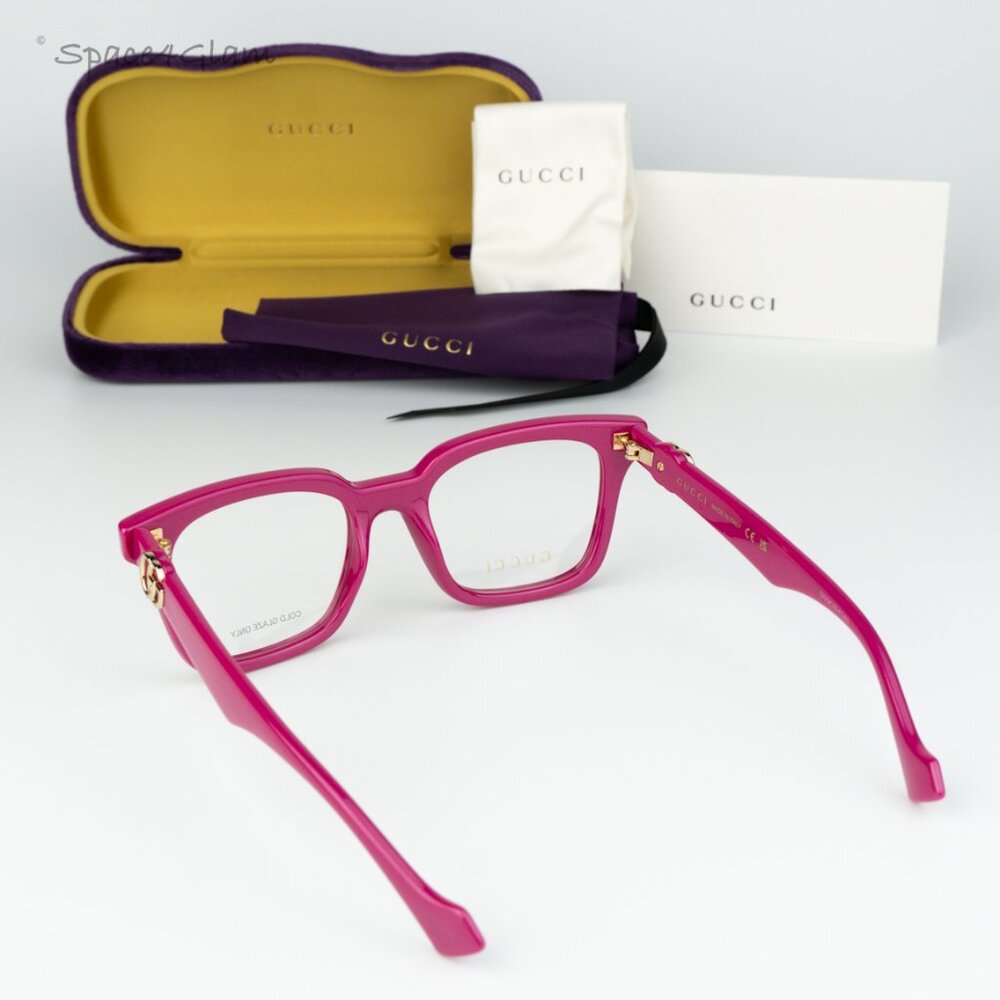 BRAND NEW Gucci GG1728O 004 Red Pink Square Women Eyeglasses GG 1728O - Picture 7 of 7